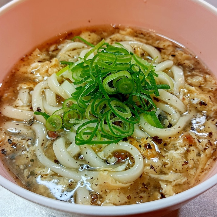 ほっこり甘～い生姜と梅の卵餡かけうどん◆風邪,夜食